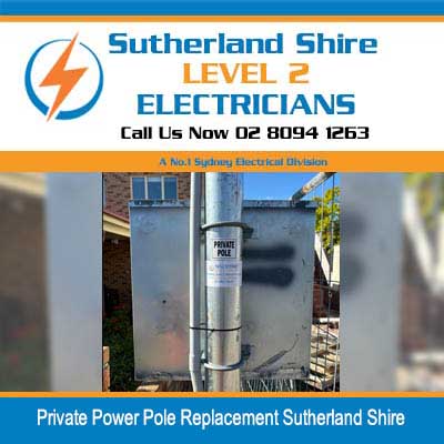 Replacing power pole at residential property in Sutherland Shire